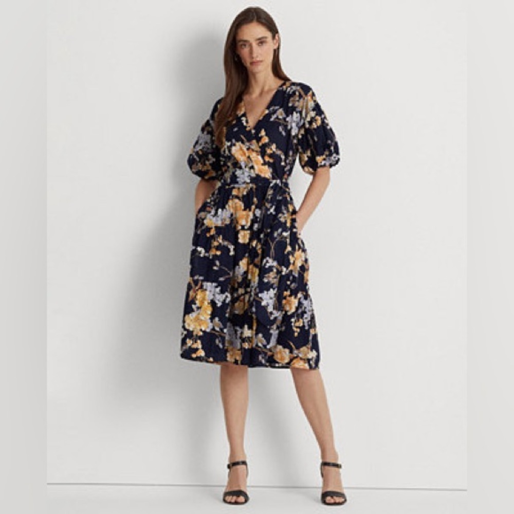 Lauren Ralph Lauren
Women's Floral Belted Cotton Voile Dress Sz 14